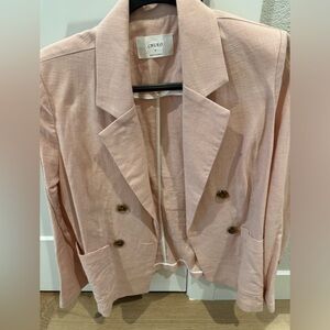 Pink linen blazer